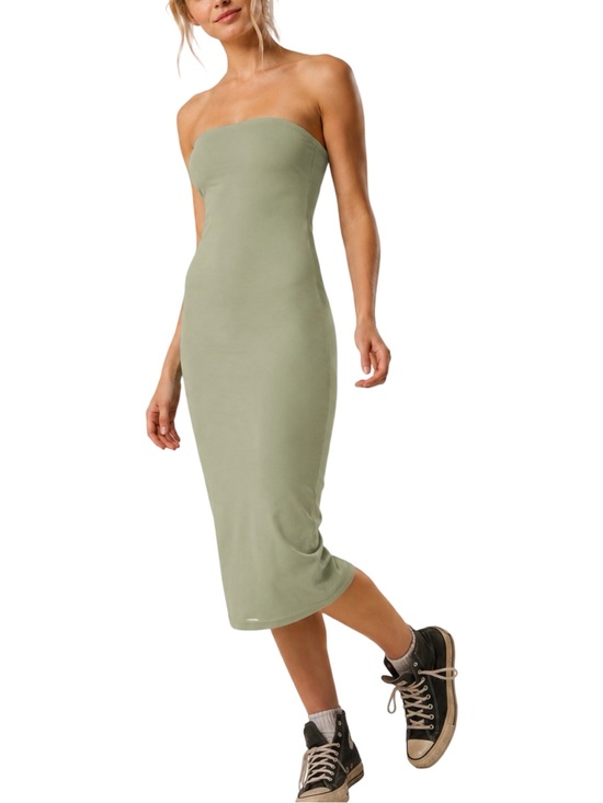 aerie Dresses & Skirts - OFFLINE by aerie Real Me Xtra Night Out Tube Dress - Size Small - Olive Green
